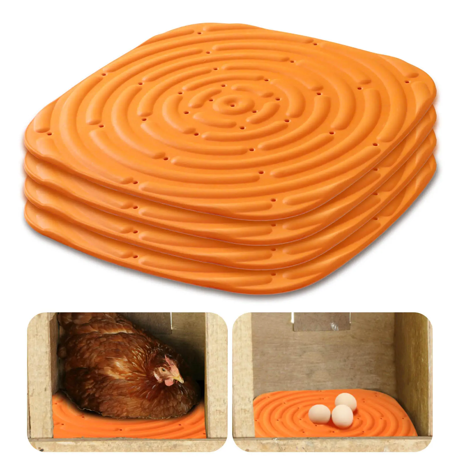 2Pcs/4Pcs Chicken Coop Mat Washable Chicken Nesting Pads Durable Comfortable Healthy Coop Bedding for Laying Eggs Prevents Cracked Eggs