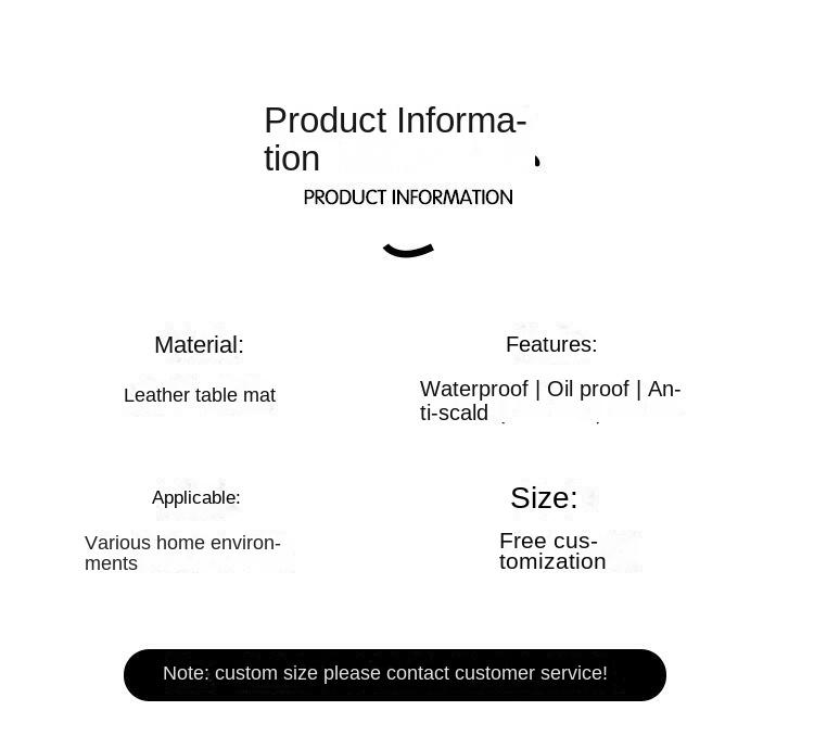 Product Introduction of Thảm trải bàn, Phong cách Người Nổi Tiếng trên Internet, Làm bằng da PVC, In, Thích hợp cho Bàn cà phê, Không thấm nước và Chống dầu, Dùng một lần, Thảm trải bàn làm móng, Hàng mới về năm 2024, Phong cách Ins, Bao gồm thảm trải bàn 2