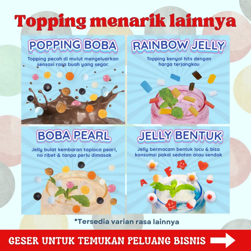 Jelly Motif Karakter Topping Minuman - Jelly Bentuk Jeruk Cocok Untuk Semua Minuman | Popping Boba Meletus Pecah Dimulut Nata Jelly 3