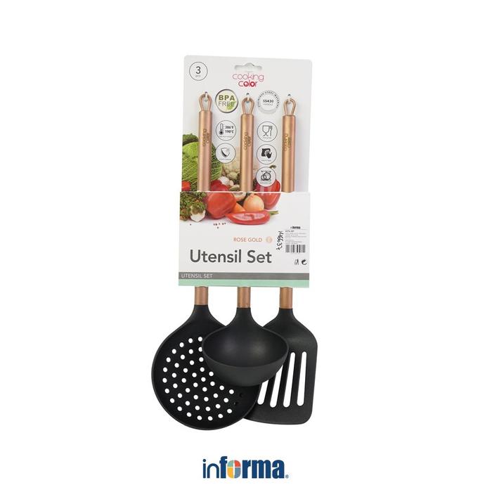 Jual Informa Cooking Color Set 3 Pcs Lacey Peralatan Masak - Rose Gold ...