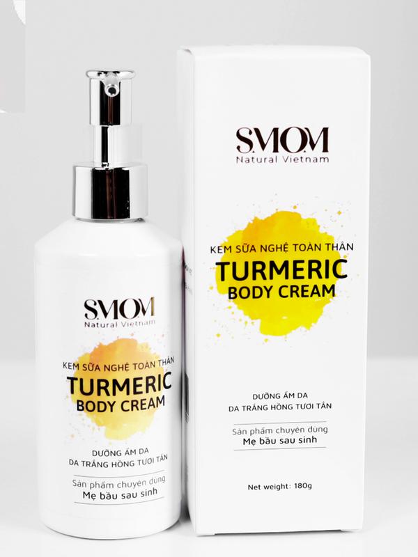 Kem Sữa Nghệ Trắng Da Body Smom Giành Cho Mẹ Bầu Sau Sinh (Tặng kèm 1 kẹp tóc nữ đính ngọc trai miễn phí ) Trị Rạn