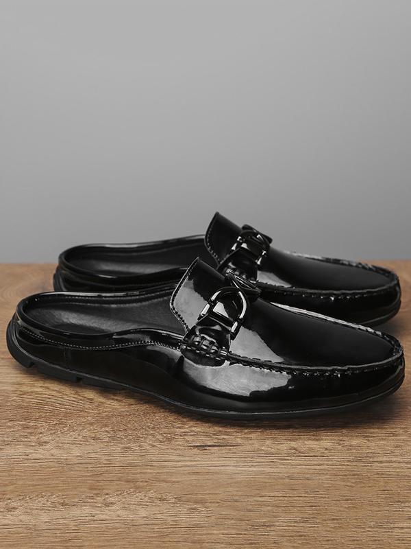 Men's Casual Solid Color Slip on Driving Shoes, Fashionable Breathable Comfortable Sports Slide, Male All-match Round Toe Shoes for Daily Wear, Boy 5