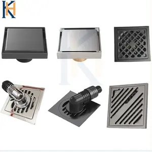 Floor drain Stainless Anti Serangga Banjir Kecoa Got Kamar Mandi Anti Tikus SUS 304 Saringan Got Filter Bisa Isi Keramik Hitam