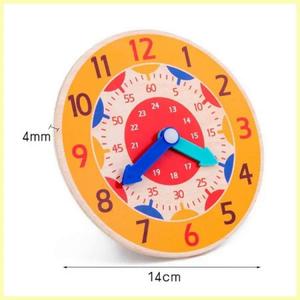 Hot Selling Educational Toy Wooden Safe Children's Cognitive Digital Clock Baby Early Education Intelligence Clock Model