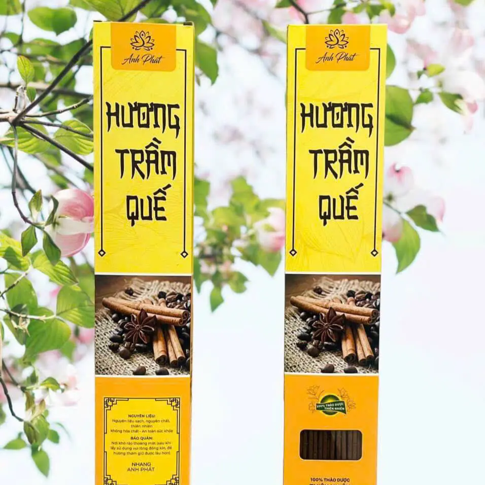 Tặng hộp nụ trầm- Nhang  hộp  Quế vỏ Anh Phát