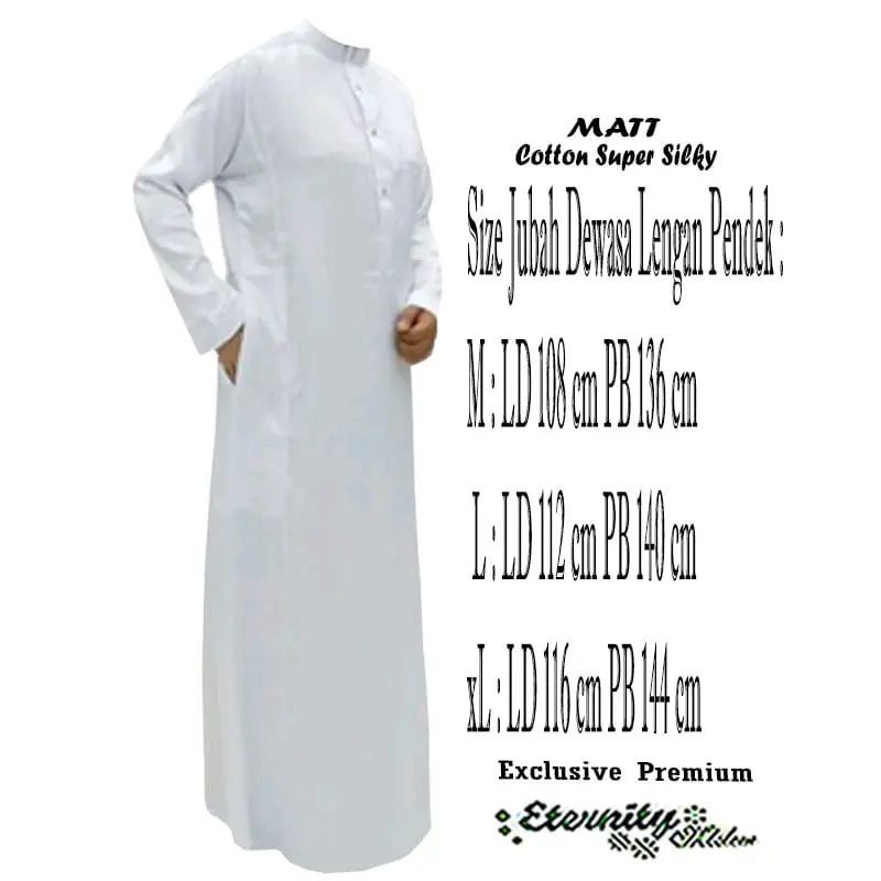 Jubah Gamis Pria Dewasa Terbaru Lengan Panjang Bahan Katun Premium 4