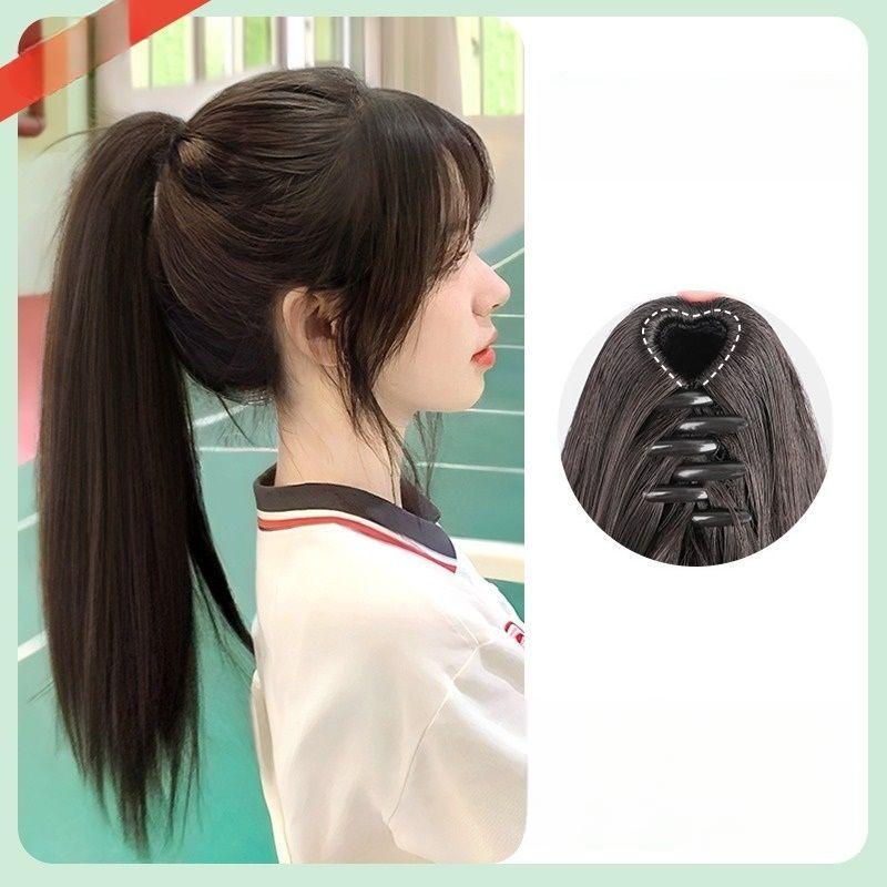 Product Introduction of Tóc Giả Đuôi Ngựa Nữ, Màu Đen Thanh Lịch, Tóc Dài Và Thẳng, Bồng Bềnh, Tăng độ phồng, Kiểu Dây Kẹp Tóc, Thích Hợp Cho Tóc Đuôi Ngựa Thẳng, JIU2PAI 1