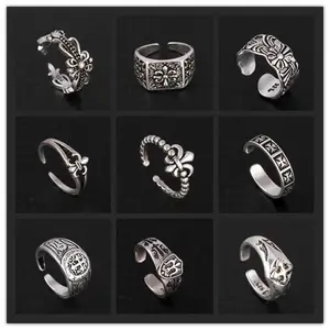 CINCIN PERAK CODE 925/CH RING CROSS/CINCIN SALIB/CHROME HEARTS SILVER CROSS/CJR-TITANIUM