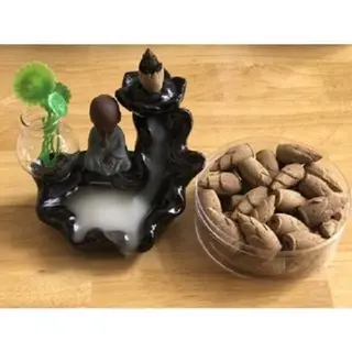 Hương Nụ Trầm thơm sạch dùng thác khói hộp 35 viên to cháy tầm 15-20p - Nhang Trầm Sạch Búp Sen 1