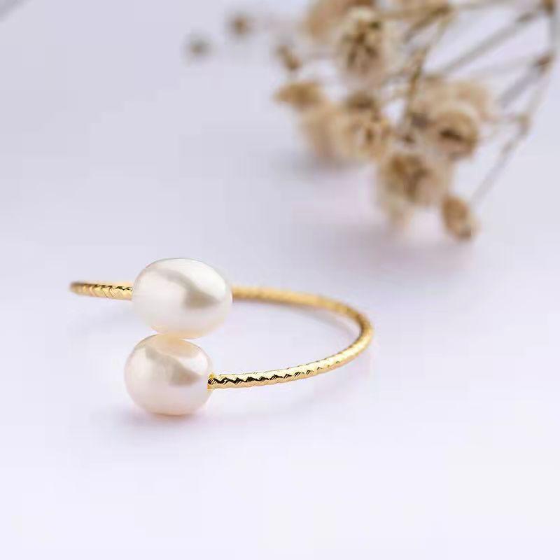Nhẫn Ngọc Trai Nước Ngọt, Đeo Tự Nhiên, Phù Hợp Với Mọi Phụ Kiện Thời Trang Nữ 5