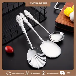 Sendok Kerang / Centong Saji Stainless Steel / Sendok Saji kerang / Sendok Prasmanan