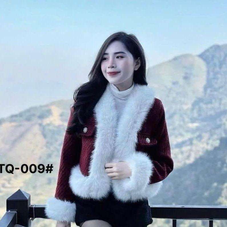  Áo Khoác Dạ Phối Lông Siêu Hot Sang Chảnh Dành Cho Nữ.Mã 009L&T Women Top 