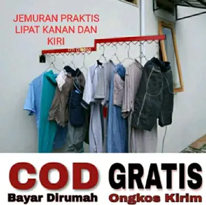 NEW Jemuran dinding lipat 2line 18cantolan Dapat Diputar
