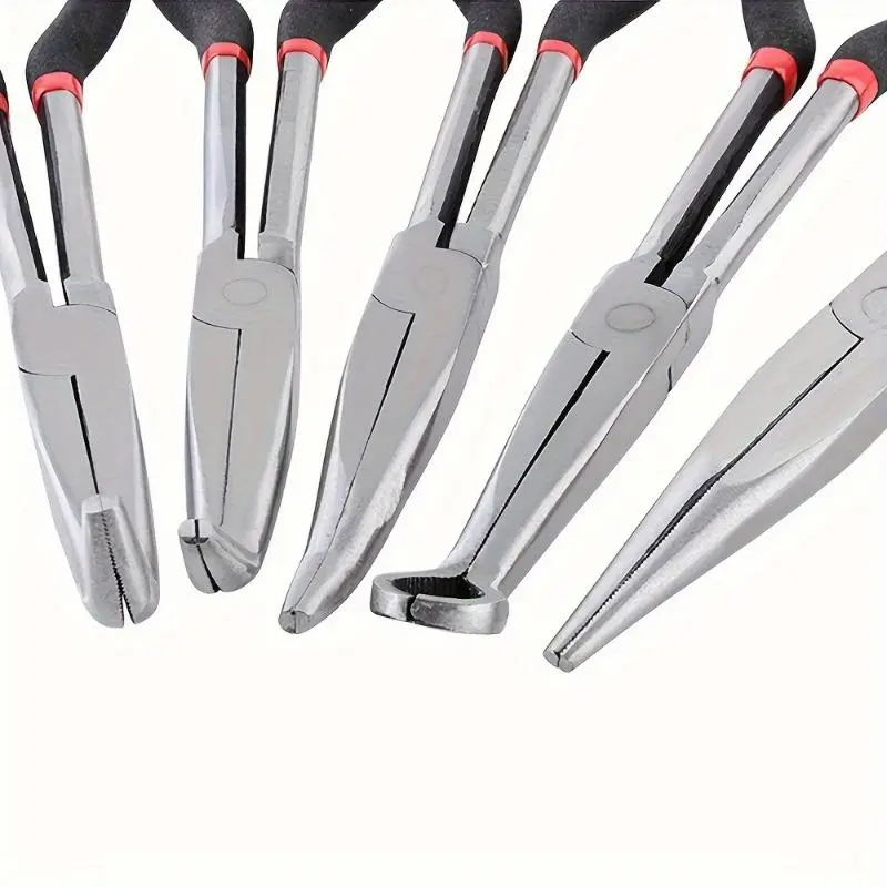 Long Nose Pliers Set, Industrial Use Extended Long Nose Pliers, Curved Nose Long Nose Pliers, Rugged and Durable Pliers Set 2