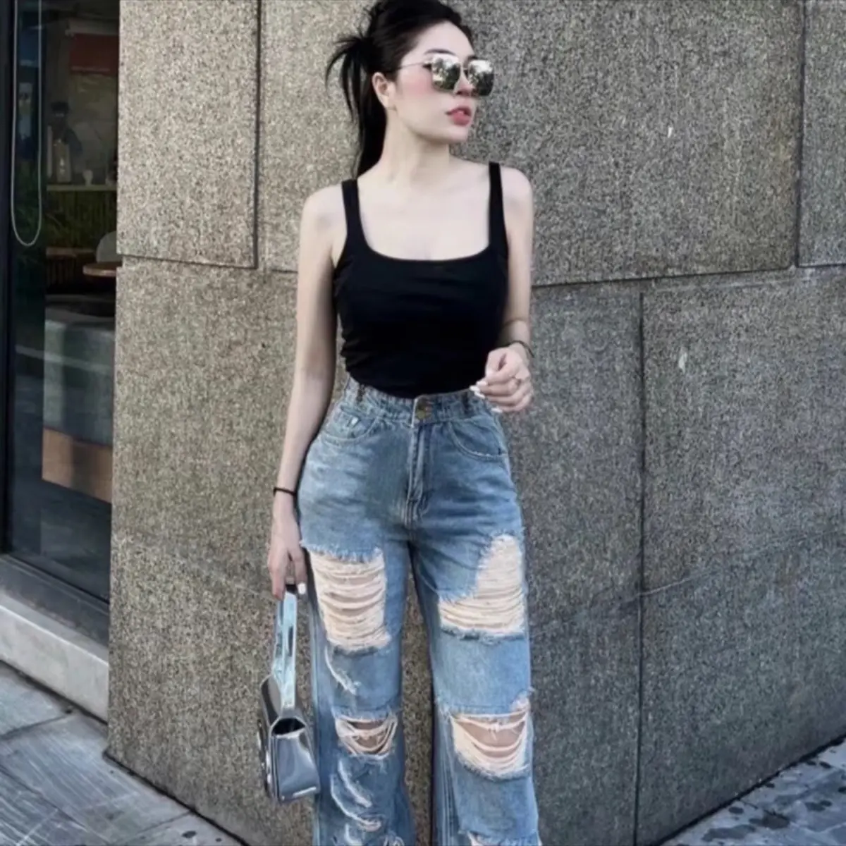 Áo Nữ 2S Bản Form CRT Chất Thun Borip - Chất liệu Thun Borip - Nữ  Women Hình Thật Tự Chụp Top Nhung
