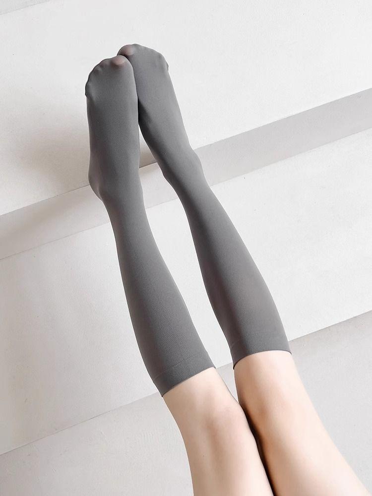 Product Introduction of Brazil Jersey [3475 People Collected] Gray Calf Socks for Women Summer Thin Japanese JK Socks Velvet Stockings Long Tube Half Socks Summer Over-the-Knee Socks 10