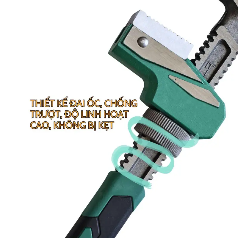 Mỏ lết răng chữ F, mỏ lết vặn ống tròn, cờ lê răng kẹp, độ mở 80mm - 140mm - taphoahtm 2