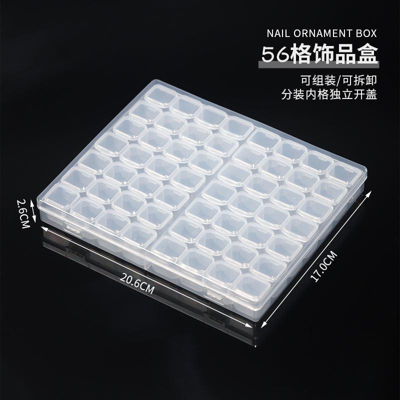 Nail jewelry storage box Large capacity drill box Detachable transparent jewelry box Nail drill tool nail plate box 7