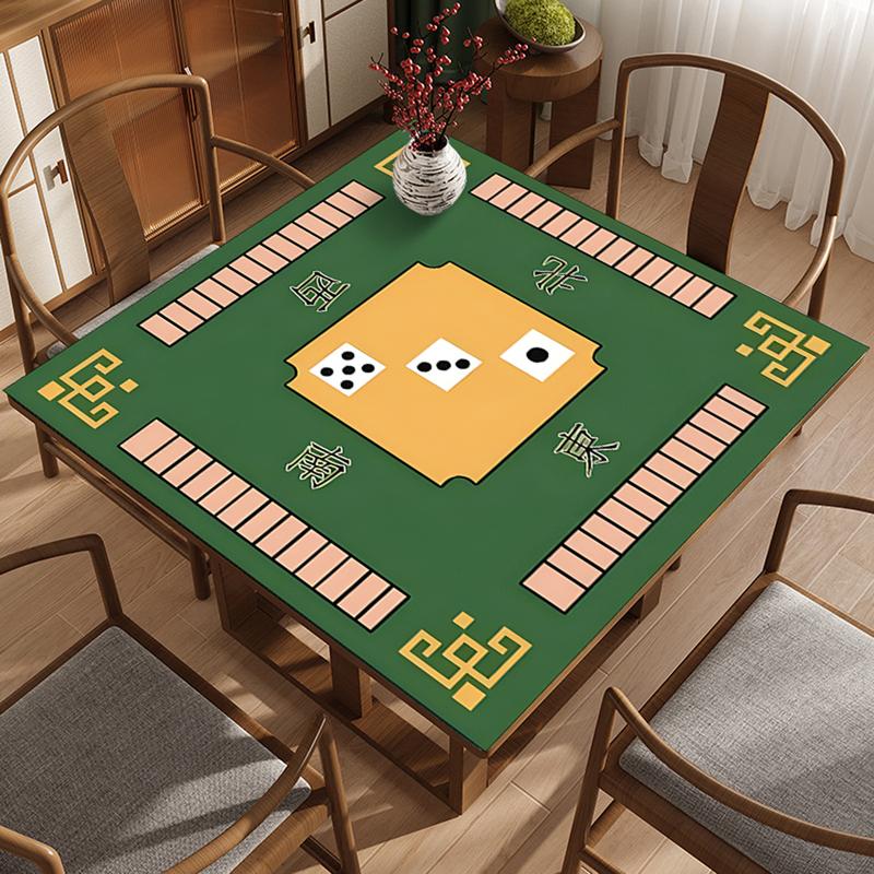 Tikar Meja, Poker Domino Mahjong, Anti-gelincir, Pengurangan Bunyi, Sarung Meja Mah Jongg Persegi, Playmat 7