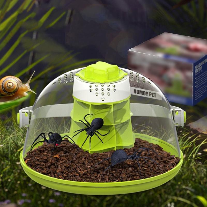 Product Introduction of Spacious Breathable Snails Breeding Tank Transparent Removable Insect Feeding Bin with Handle Prevents Escape Reptile Observing Box Lizard 10