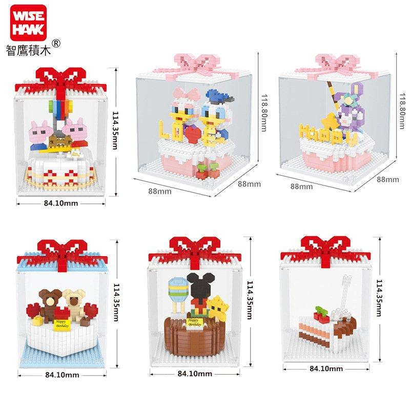 Xếp hình  bánh kem sinh nhật 1894 thỏ stella lou vịt donal  gấu  Mảnh Ghép đồ chơi lắp ráp nanoblocks cho bé