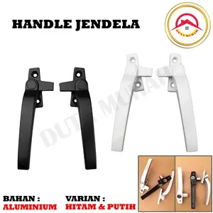 Handel Jendela / Rambuncis / Kunci Jendela / Casement Gagang Jendela Hitam Putih