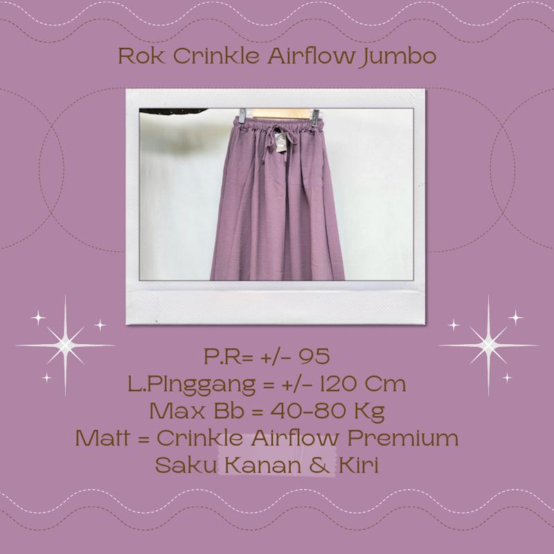 Product Introduction of Rok  Panjang CRINKLE Airflow / Dayli Rok JUMBO / Rok Crinkle Murah Serut Tali Terbaru  Muslim Wanita Dewasa Katun 0