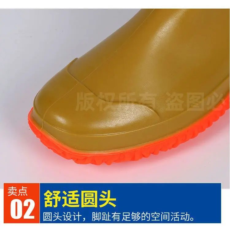 Giày cấy giống lúa, xiada, đế mềm, giày ruộng lúa, ống cao, thích hợp cho đất nông nghiệp, ủng chống trượt, giày mưa, ủng cao su, giày chống thấm nước, năm 2024 8