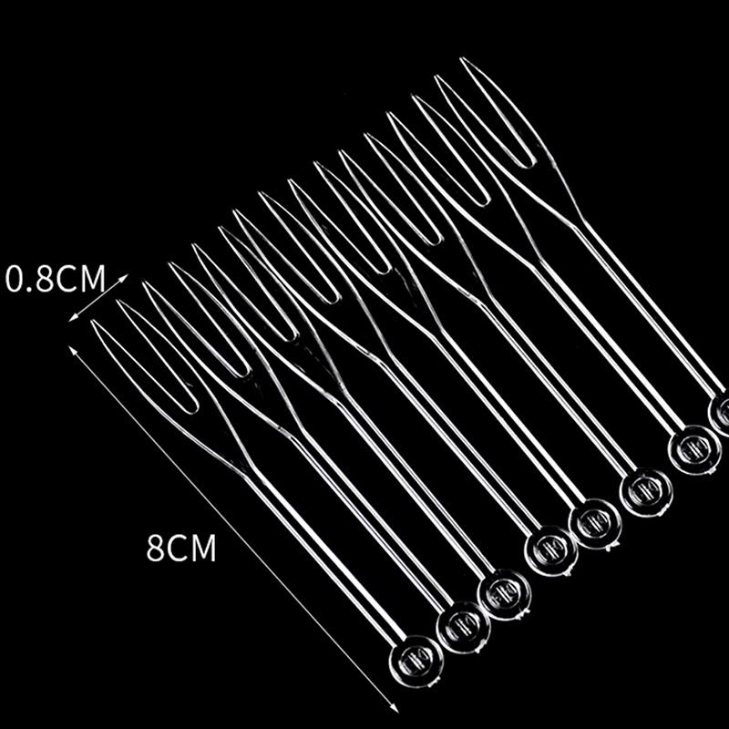 Product Introduction of 500pcs Mini Fruit Fork Disposable Plastic Forks For Party BBQ Sticks Picks Skewer Set Home Dining Food Cake Fruit Fork 18