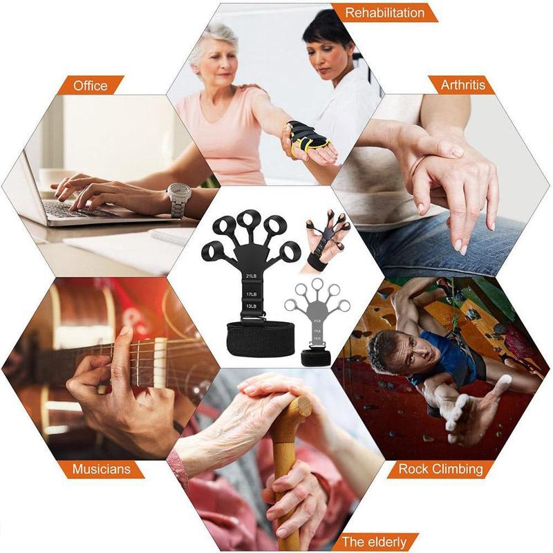 Dụng Cụ Tập Tay Cầm, Dụng Cụ Tập Luyện Ngón Tay, Dụng Cụ Tập Tay Cầm Năm Ngón Tay, Dụng Cụ Tập Nắm, Có Sức Mạnh, 1 / 2 Cái, K4U4 1