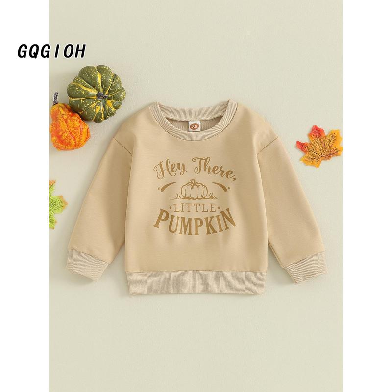Kids Halloween Sweatshirt, Long Sleeve Pumpkin Letters Print Hoodie 5