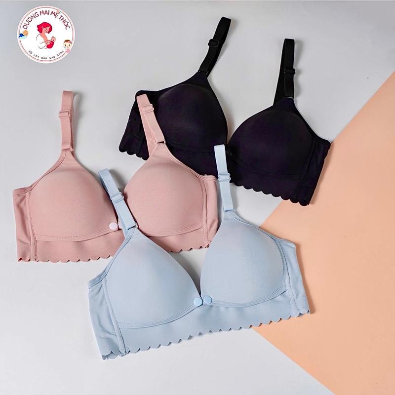 Combo 2 Áo Lót SU NON KHÔNG GỌNG Kèm Khuy Nối Bầu Và Cho Con B. ú Nữ Women Kem Bra set áo