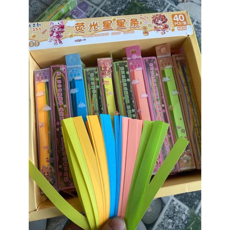 Origami Ngôi Sao Dải Giấy May Mắn Nhiều Màu Sắc Ngôi Sao Trang Trí Gấp Giấy Quà Tặng Nghệ Thuật Thủ Công .