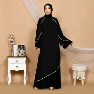 Abaya aplikasi mas,all size,S,M,L,XL, Big size Kapake by iyank