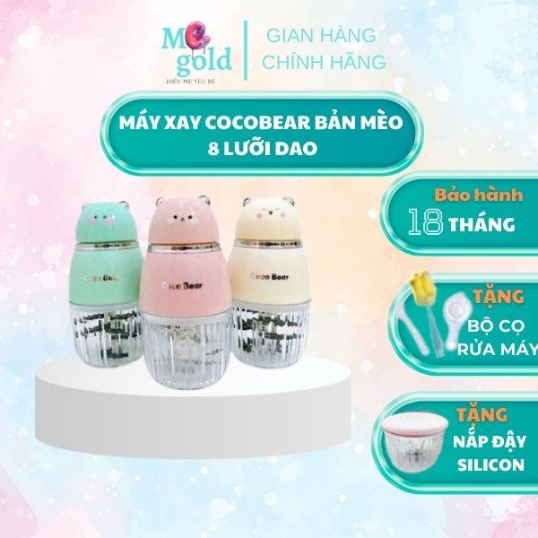 Máy xay Coco Bear MÈO mimi 8 lưỡi dao xay đồ ăn dặm cho bé ăn dặm