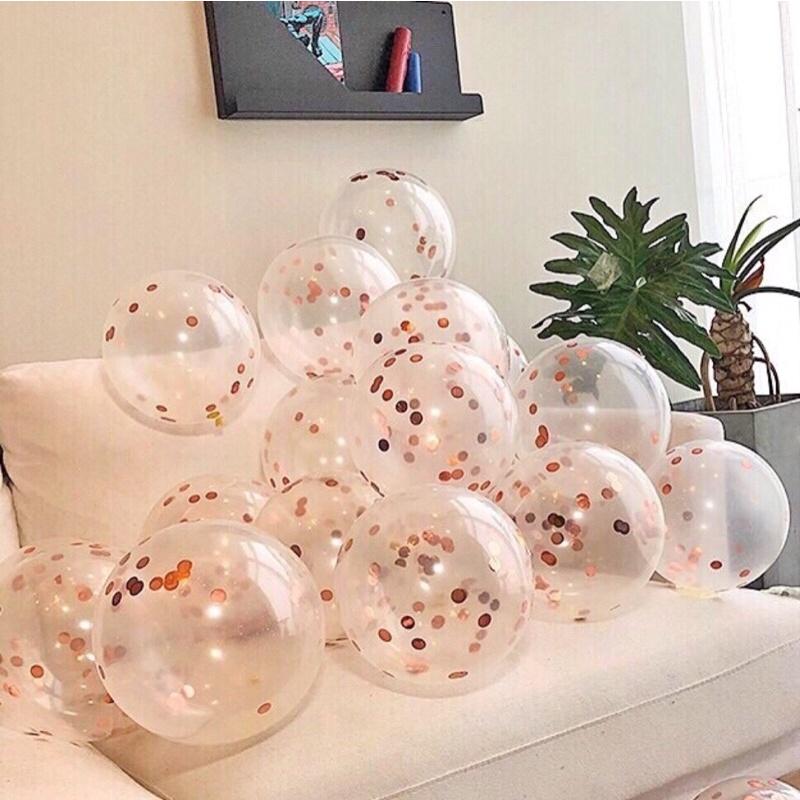 Bong Bóng Trong Suốt Kim Tuyến Sini Decor - Sequin Trang Trí Sinh Nhật, Bong Bóng Trang Trí Sinh Nhật 8