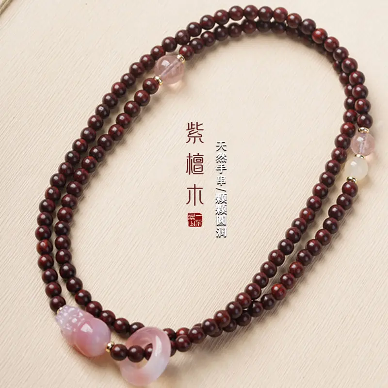 Vòng Tay Gỗ Đàn Hương Đỏ Lá Nhỏ Ấn Độ, 0.6 Vòng Chạy Tỳ Hưu Nhiều Vòng Tự Làm, Vòng Tay Chuỗi Hạt Cầu Nguyện, Hạt Phật Giáo, Vòng Tay Chơi Văn Hóa, Đồ Trang Sức, Có Thể Được Sử Dụng Để Cầu Nguyện