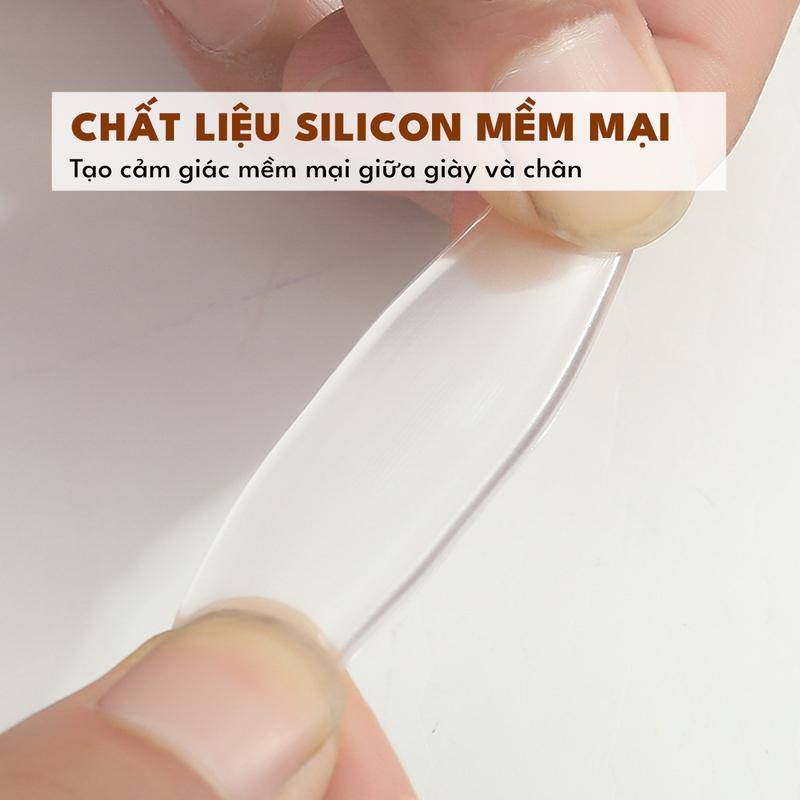 Product Introduction of Miếng silicon đệm lót êm chân khi mang giày, bảo vệ chân cọ xát vào giày trong suốt chống trượt 462 1