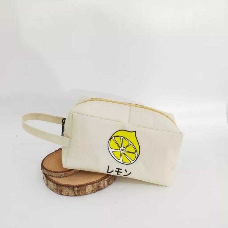 (COD) POUCH TEMPAT MAKE UP MUAT BANYAK - POUCH MURAH MUAT BANYAK Kanvas Kanvas Kanvas Kanvas Kanvas Tali Serut 4