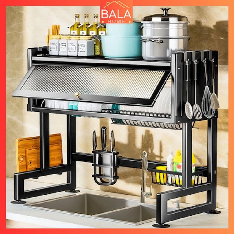 Kệ Chén Có Nắp Đậy Kệ Chén Đa Năng Thông Minh Kệ Chén Có Tủ Trên Bồn Rửa Chén Kitchen Treo Tường