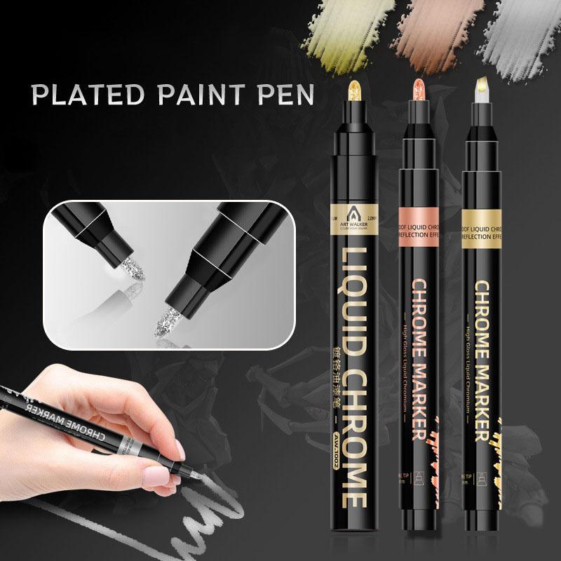 Bút Đánh Dấu Mạ Crôm Bút Sơn Bút Đánh Dấu Màu Bạc Sáng Bút Kim Loại Mạ Crôm Bút Tô Màu Mô Hình Tự Làm Văn Phòng Phẩm Học Sinh Đồ Dùng Nghệ Thuật