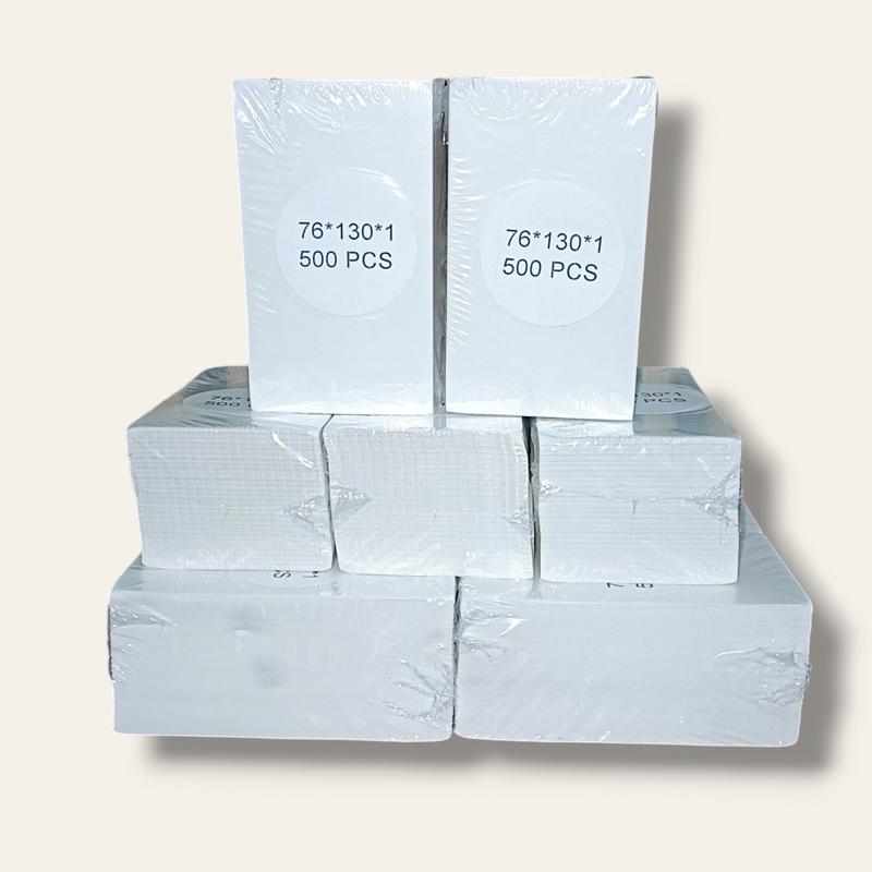 Combo 10 tệp giấy in nhiệt khổ A7 76*130. 500tem/ tệp. . Dùng in tem vận đơn, có keo tự dính dán thùng carton, dán đơn hàng.