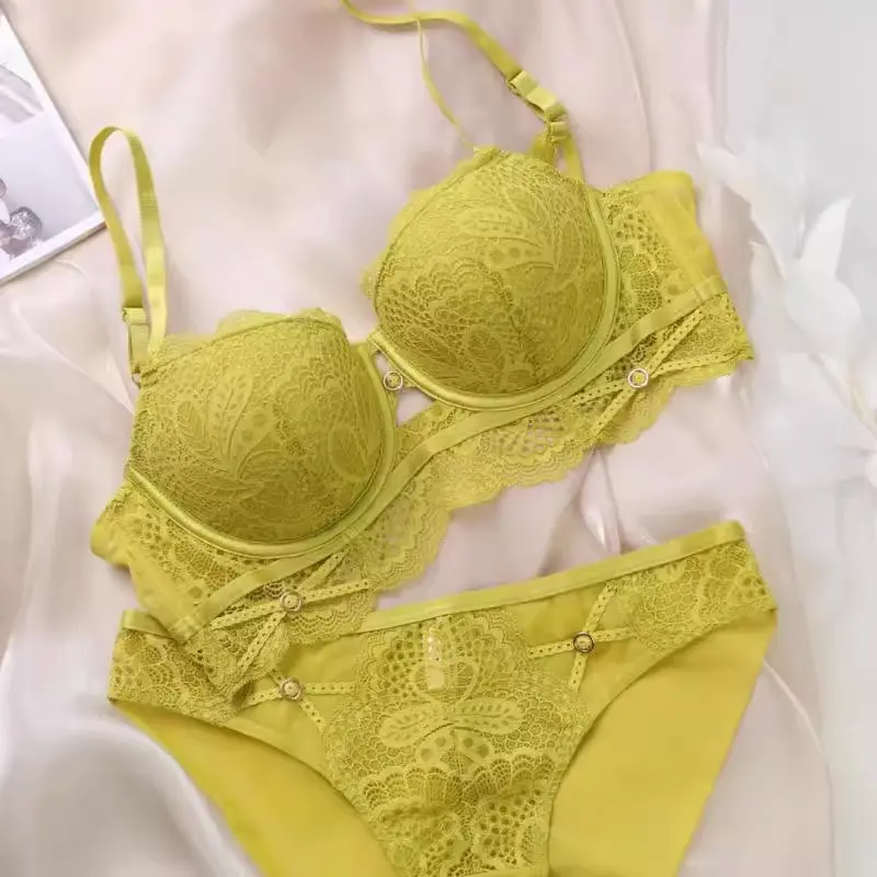 Vulgary - Millie Push Up Bra Set (Bra & Panty) Sexy Lingerie Pakaian Dalam Wanita Setelan 3