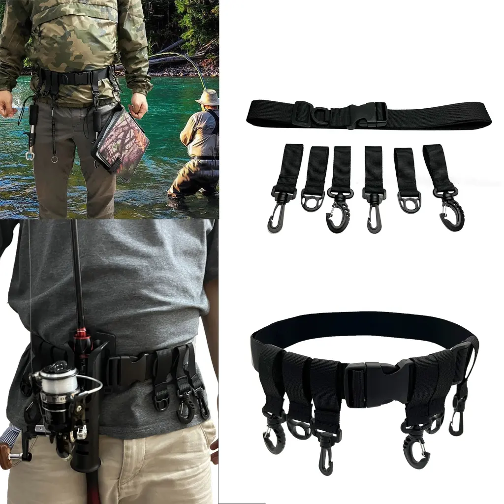 Guang Waist Belt Waist Belt for Wader Adjustable Fishing Wading Belt Nylon Waist Belts