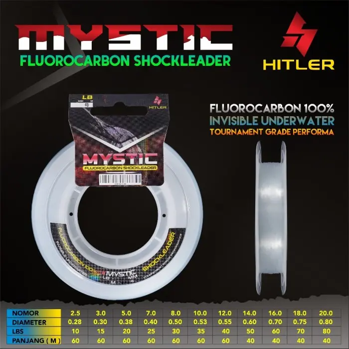 SENAR PANCING SHOCKLEADER FLUOROCARBON Hitler Mystic 60 METER