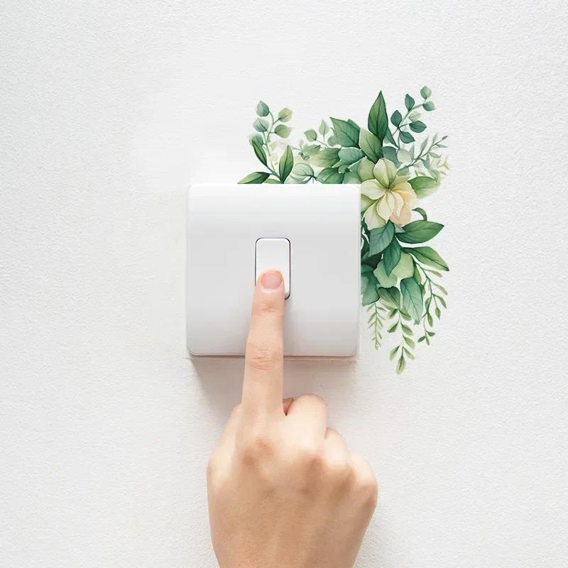 PVC Flower Switch Stickers Worth It Over Painted Covers — view 2