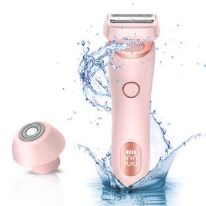 Electric Shaver Razor for Women, 2-in-1 Electric Razor for Women's Legs Underarm Face Pubic Hairs, Lady Shaver