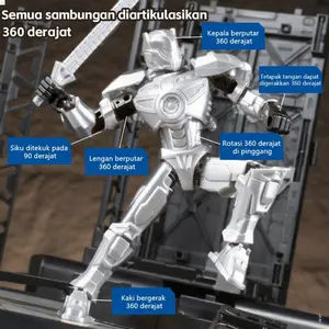 T13 Lucky 13 Robot Action Figure – High-Quality 3D Printed Robot with Full Articulation and Complete Weapons, Movable Mannequin for Display and Collection, Detailed Figurine for Robot Lovers!