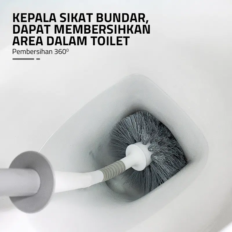 GM Bear Sikat WC (2 in 1) Kepala Bulat 2039 - Toilet Brush 2in1 Gagang 2