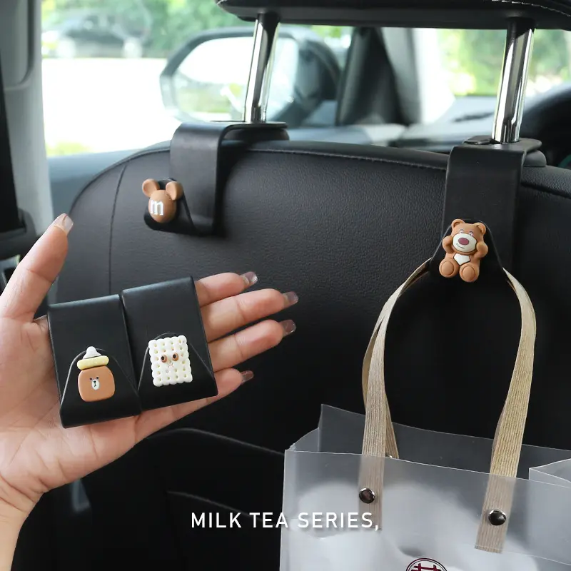 Kait Mobil Kursi Mobil Belakang Penyimpanan Tak Terlihat Multifungsi Kait Kecil Perlengkapan Interior Penyimpanan Mobil Kartun kait  mobil
